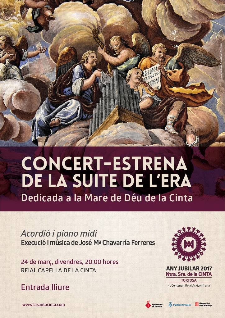 José Mª Chavarria estrenarà la suite “L’Era” en un concert a la Capella de la Cinta