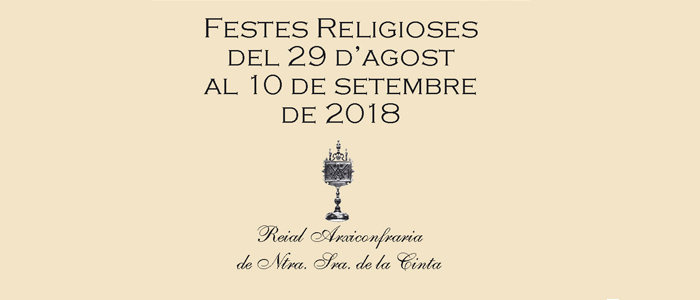 Programa de les Festes Religioses de la Cinta 2018